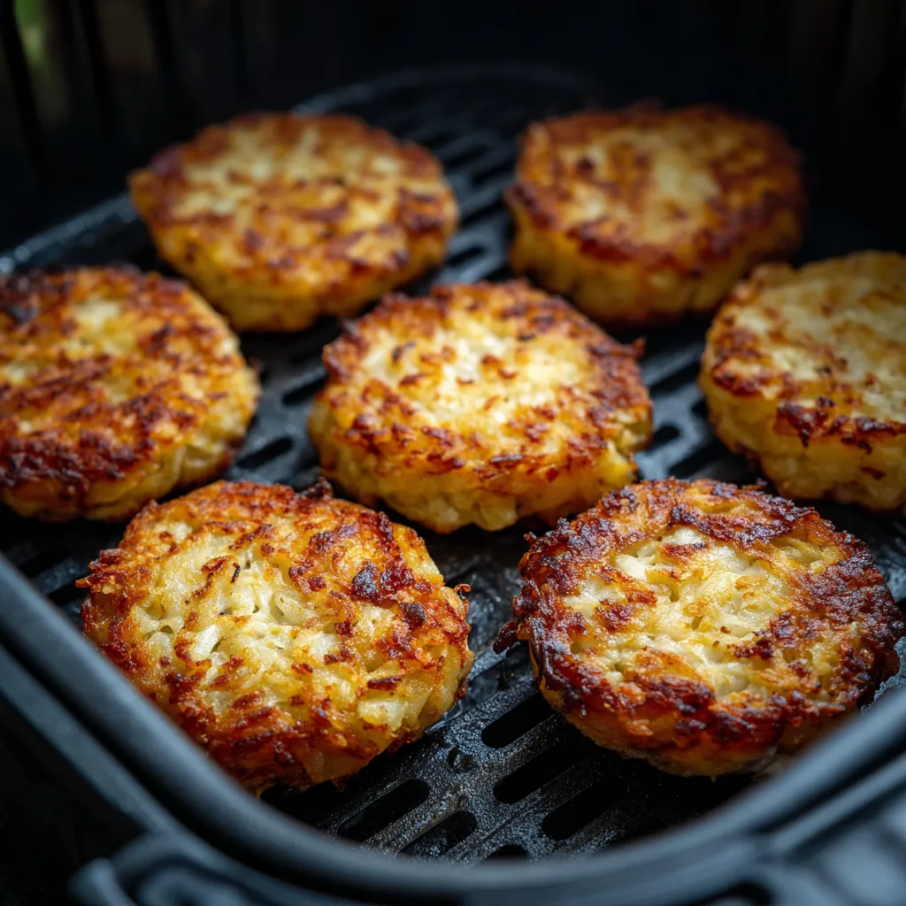 frozen hash browns patties in the air fryer