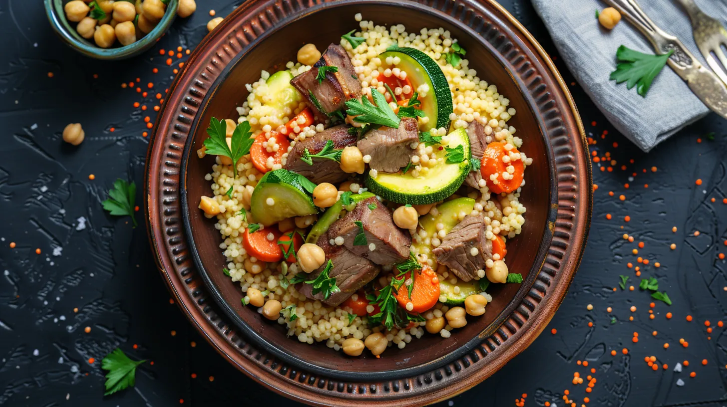 french couscous recipe with zucchini and lamb