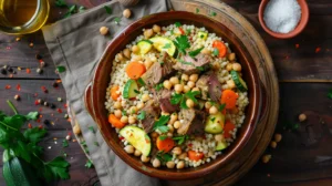 french couscous recipe with zucchini and lamb