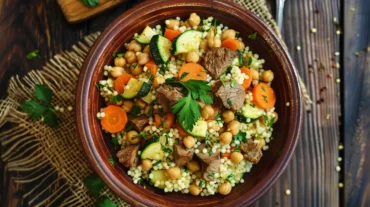 french couscous recipe with zucchini and lamb
