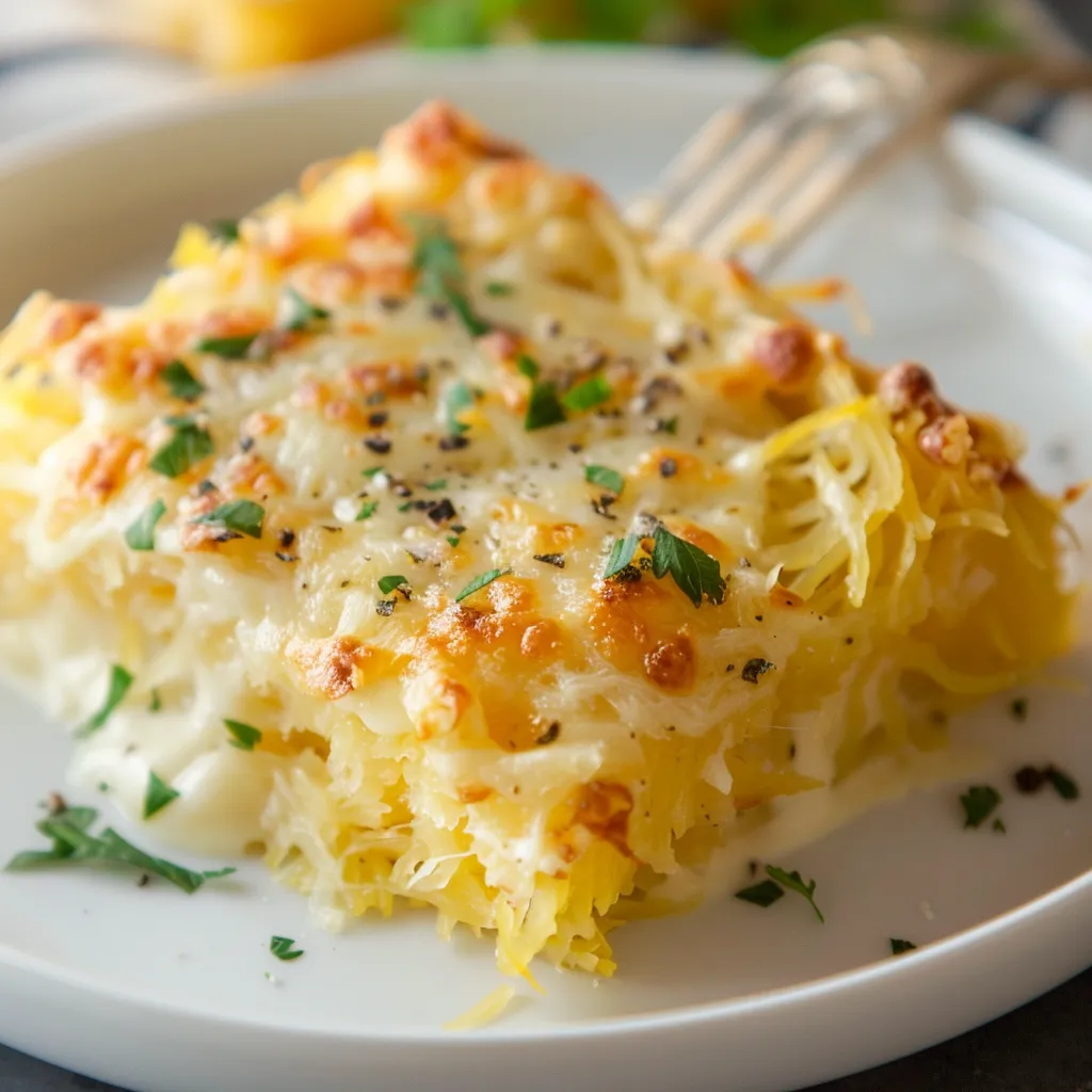Spaghetti Squash Mac & Cheese 