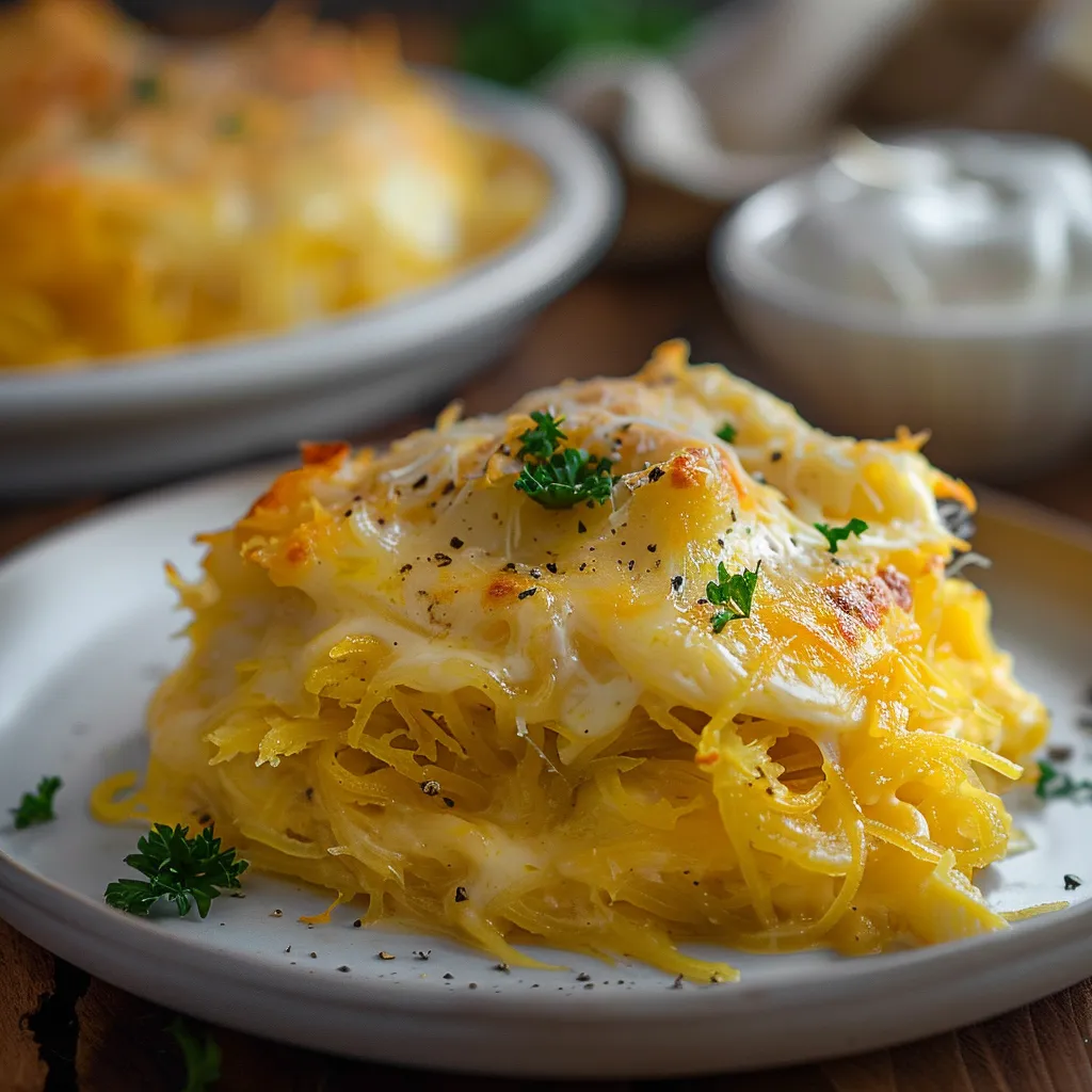 Spaghetti Squash Mac & Cheese 