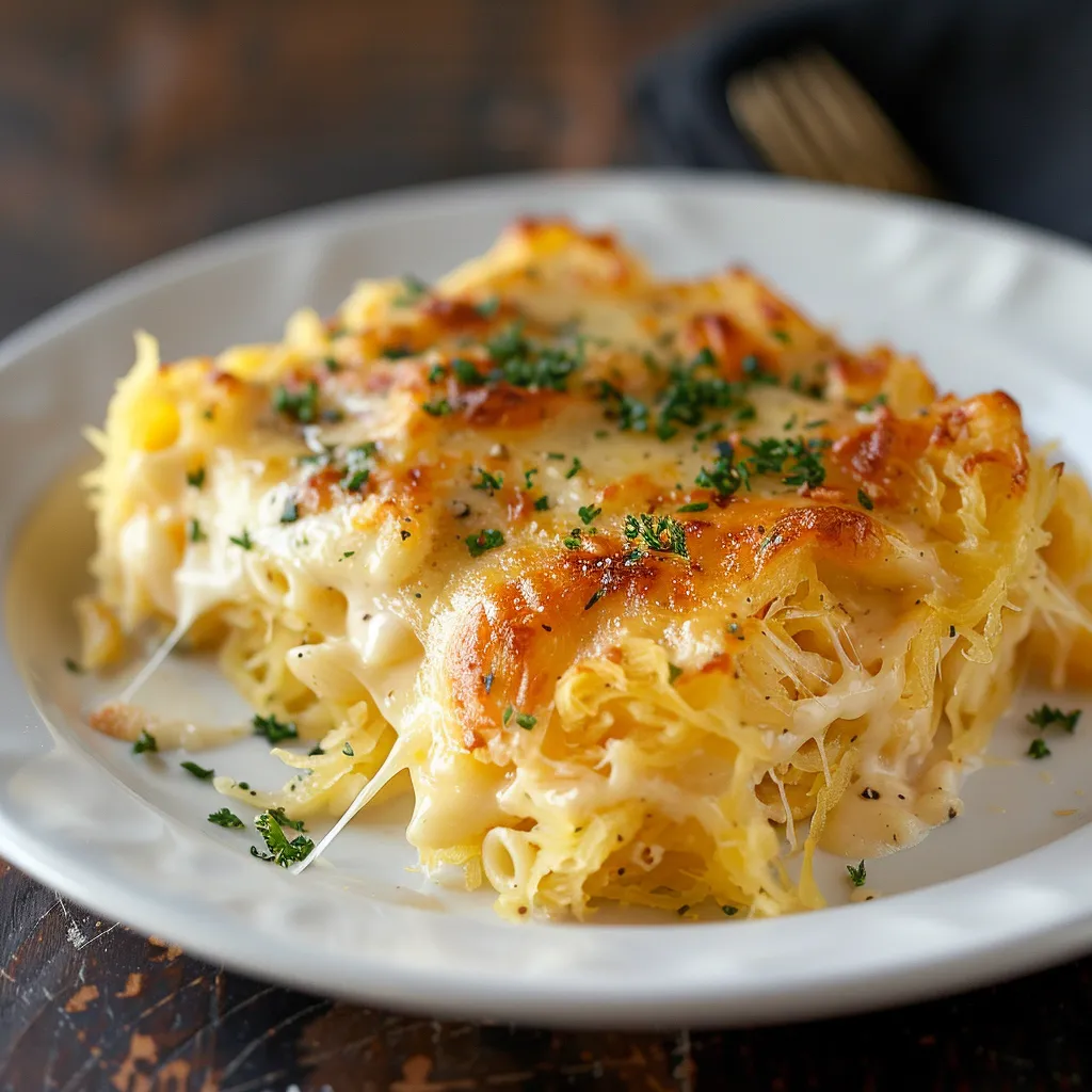 Spaghetti Squash Mac & Cheese 