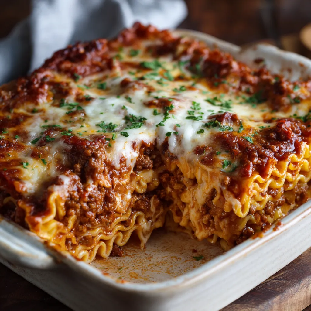 meat lasagna recipe no cook noodles
