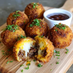 Crispy Beef & Cheese Potato Balls