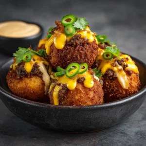 Crispy Beef & Cheese Potato Balls