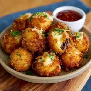 Crispy Beef & Cheese Potato Balls