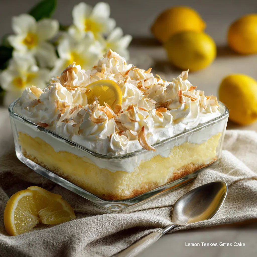 top Lemon Tres Leches Cake