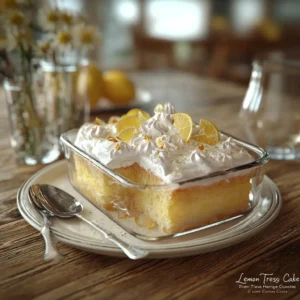 top Lemon Tres Leches Cake