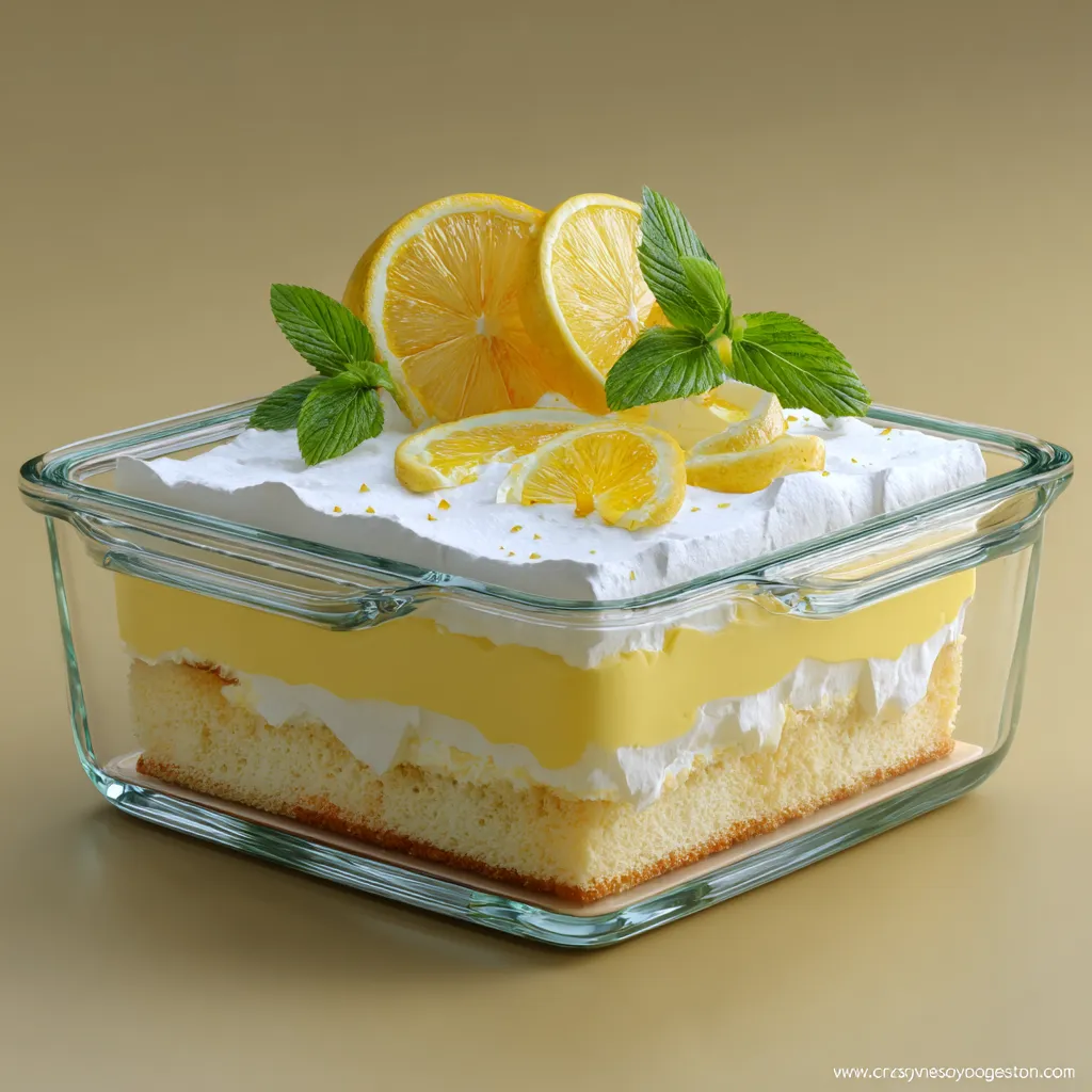 top Lemon Tres Leches Cake