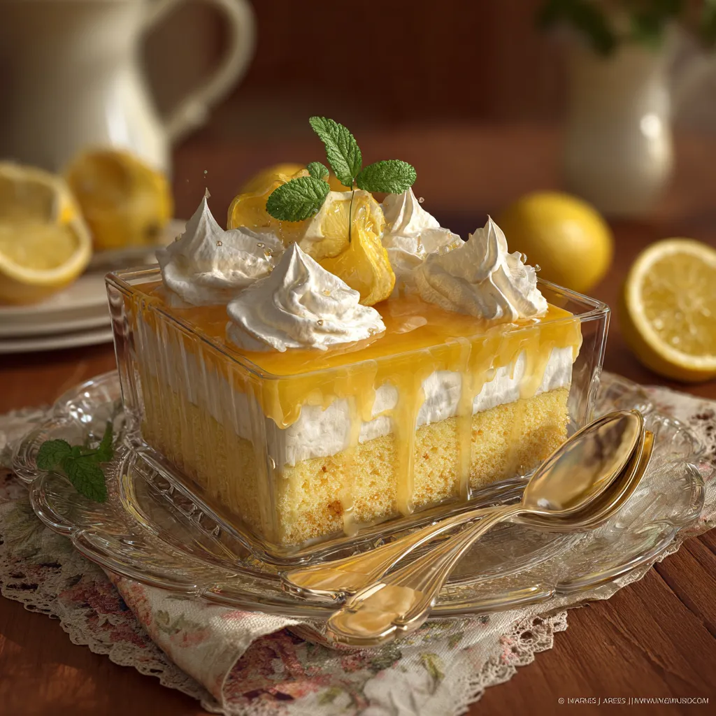 top Lemon Tres Leches Cake