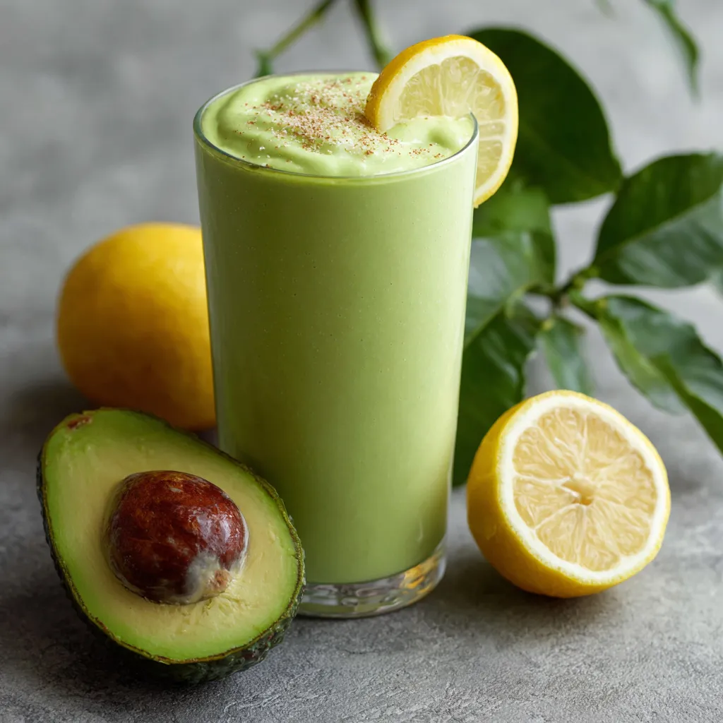 Healthy Avocado Lemon Smoothie Recipe