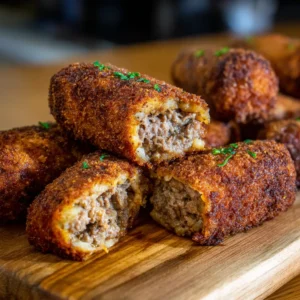 Spicy Garlic Beef Croquettes
