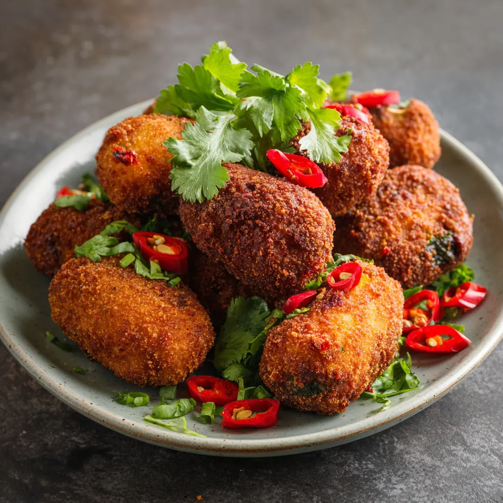 Spicy Garlic Beef Croquettes