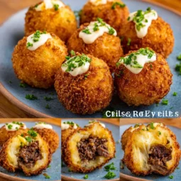 Crispy Beef & Cheese Potato Balls