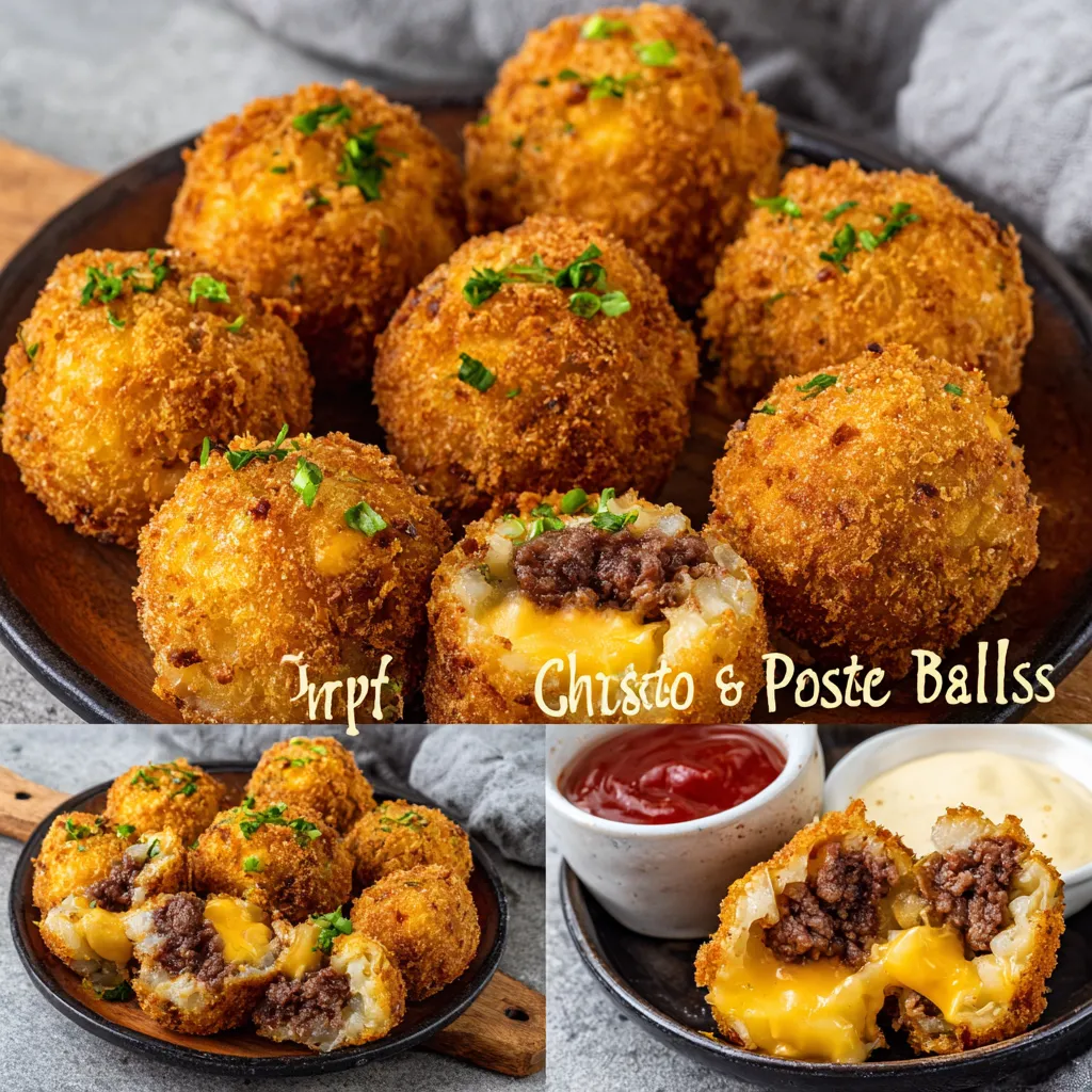 Crispy Beef & Cheese Potato Balls