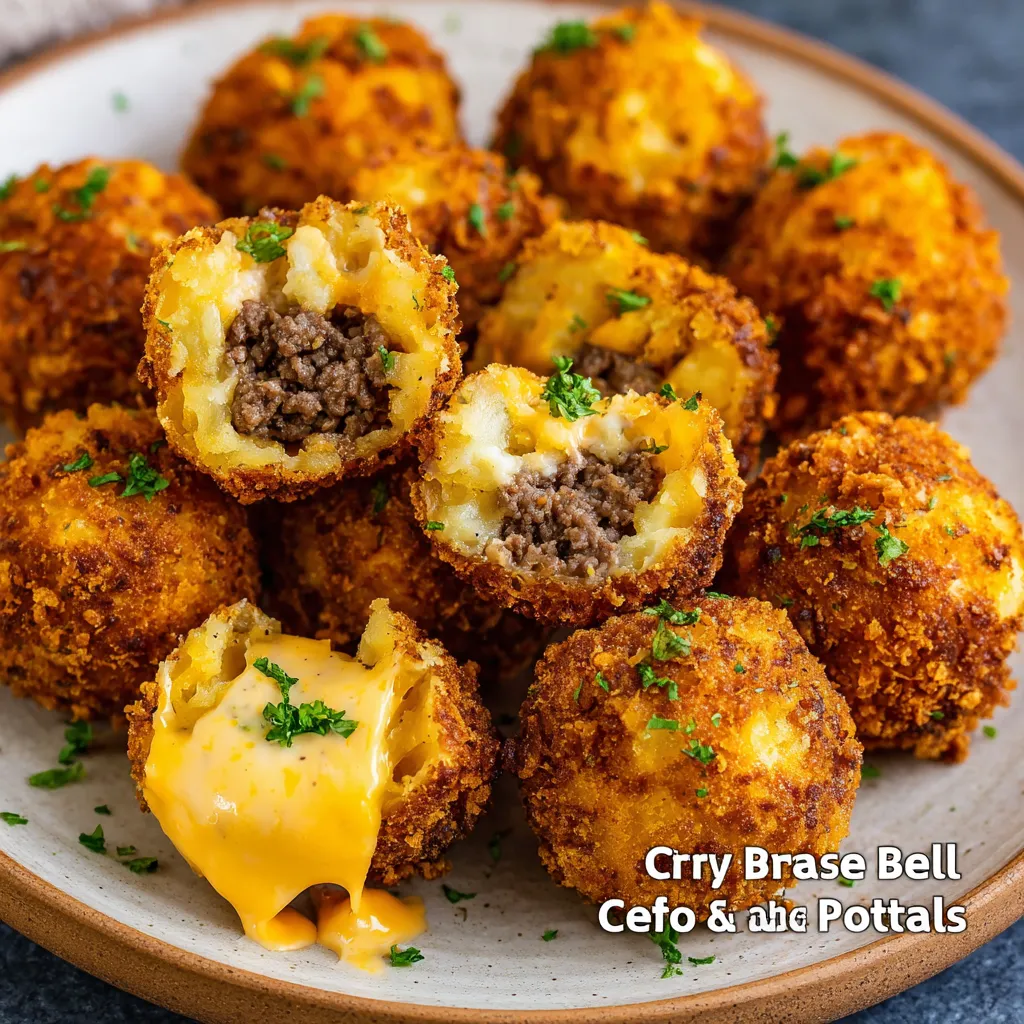Crispy Beef & Cheese Potato Balls
