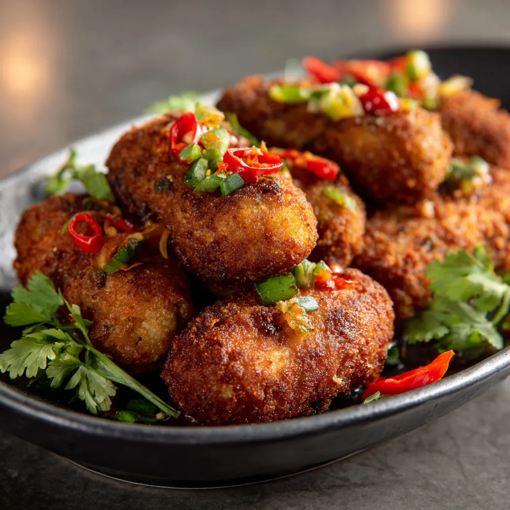 Spicy Garlic Beef Croquettes