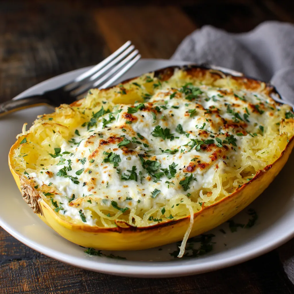 Spaghetti Squash Boursin Recipe for Keto