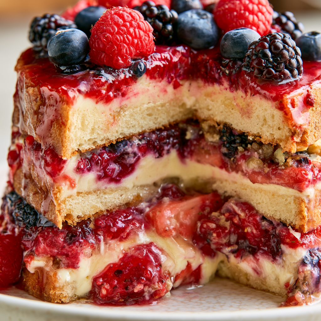 Sweet Lady Jane Triple Berry Cake Recipe​