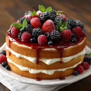 Sweet Lady Jane Triple Berry Cake Recipe​