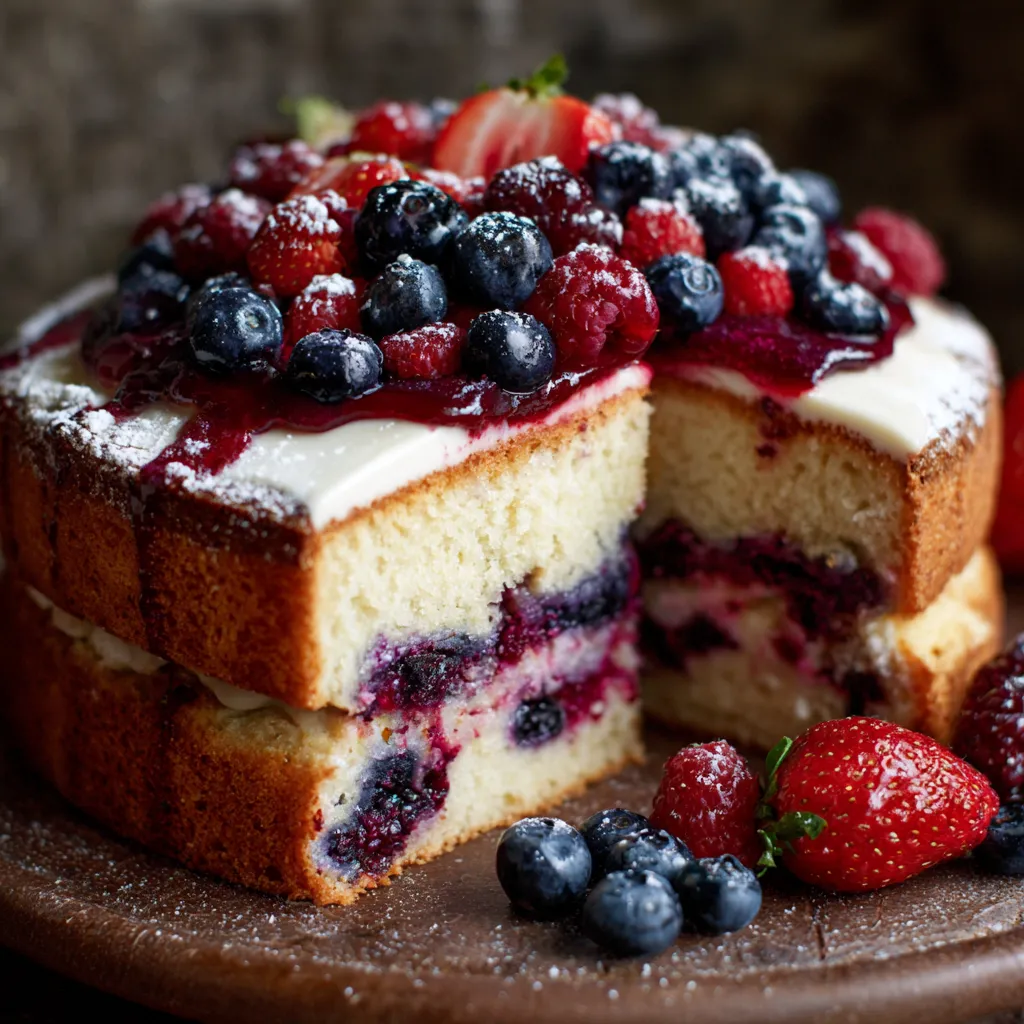 Sweet Lady Jane Triple Berry Cake Recipe​