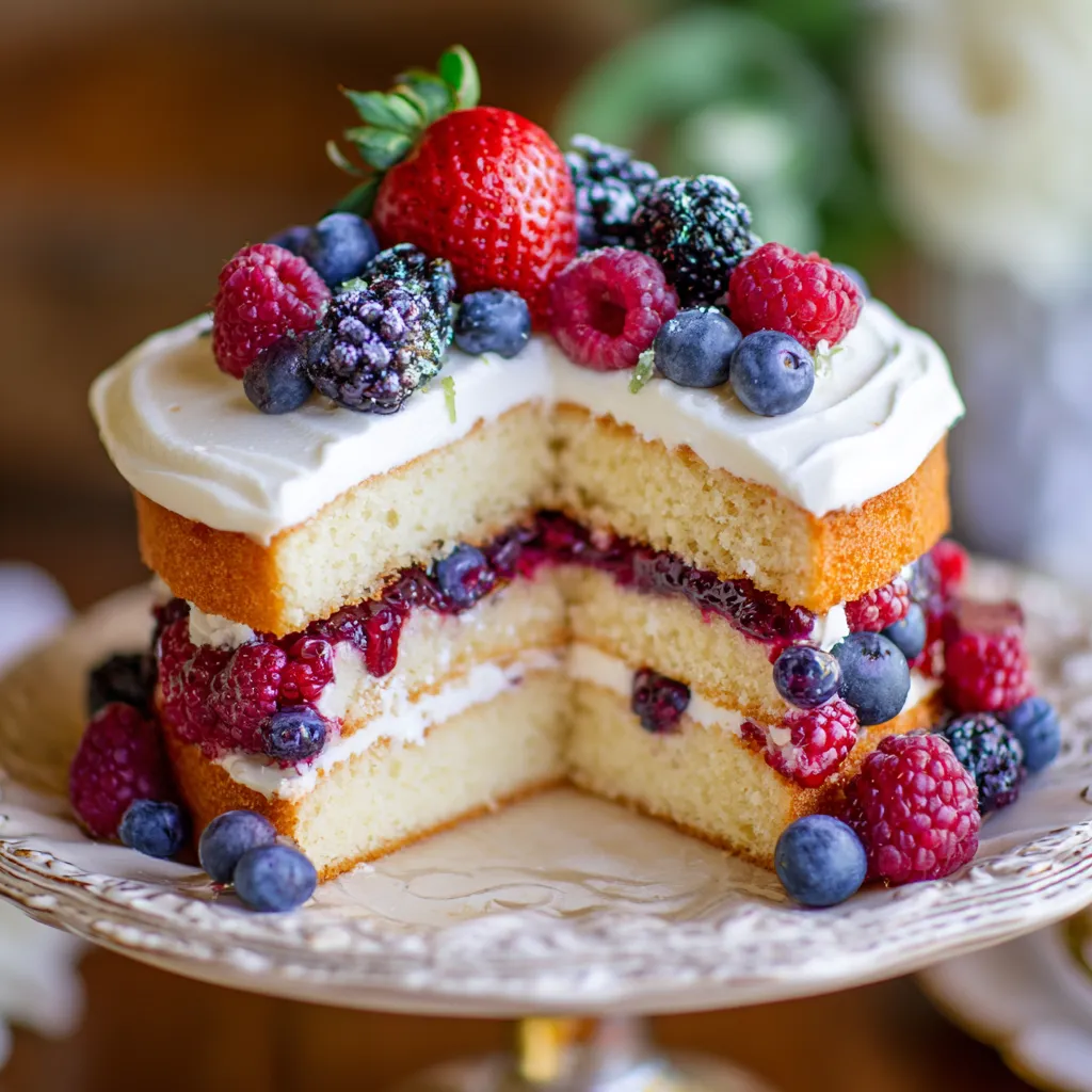 Sweet Lady Jane Triple Berry Cake Recipe​