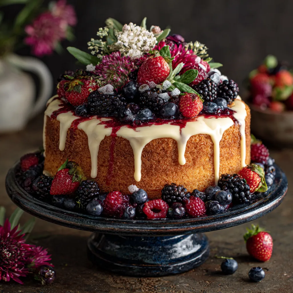 Sweet Lady Jane Triple Berry Cake Recipe​