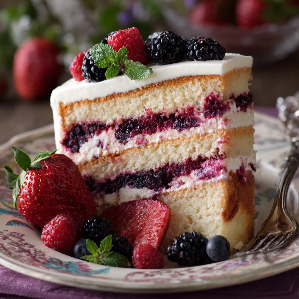 Sweet Lady Jane Triple Berry Cake Recipe​