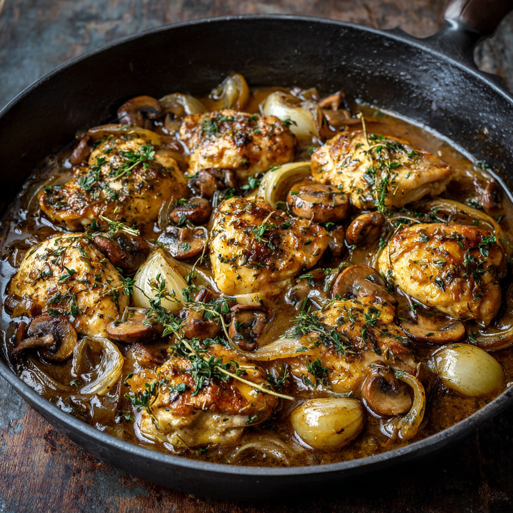 This Chicken Mushroom Onion Recipe is a quick 30-minute meal that’s easy, flavorful, and packed with protein. Perfect for weeknight dinners or meal prep!
