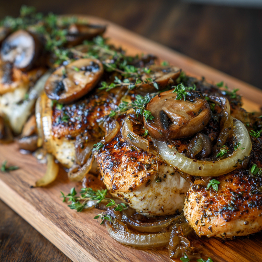 This Chicken Mushroom Onion Recipe is a quick 30-minute meal that’s easy, flavorful, and packed with protein. Perfect for weeknight dinners or meal prep!