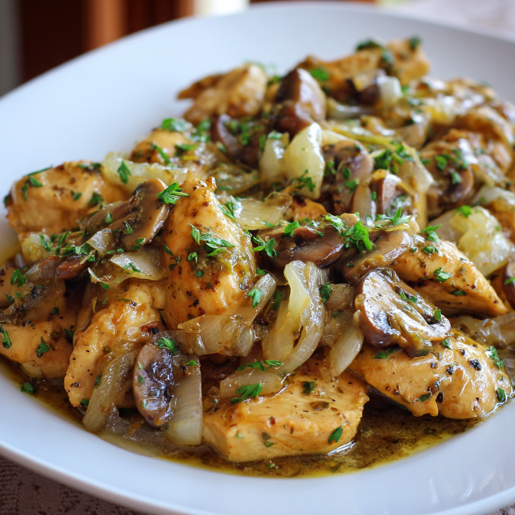 chicken mushroom onion recipe