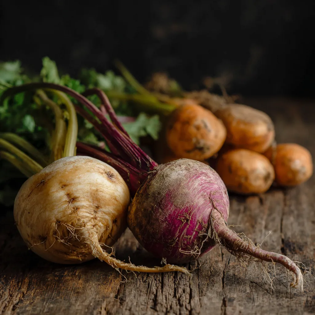 recipe for turnips and sweet potatoes​