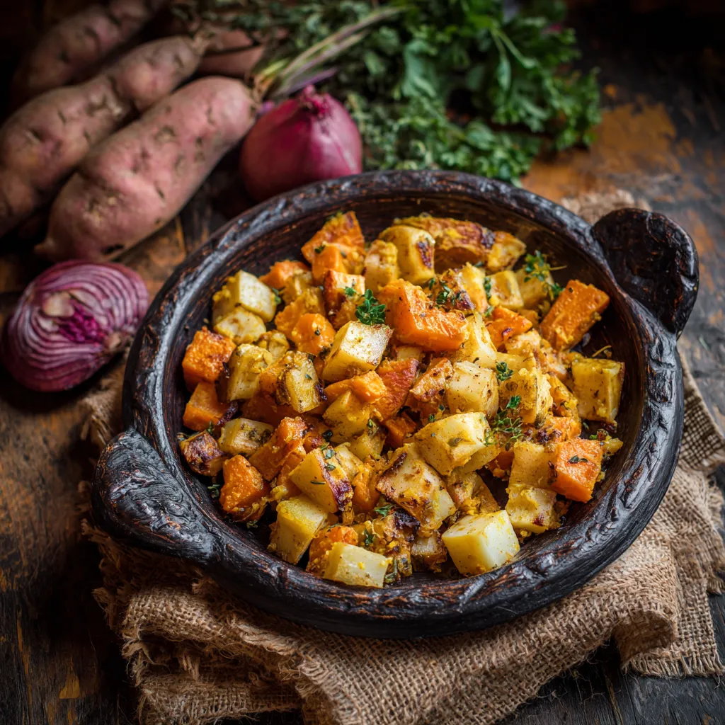 recipe for turnips and sweet potatoes​