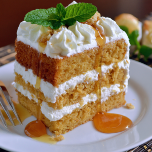 Honey Cake with Whipped Cream Frosting