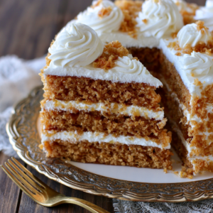 Honey Cake with Whipped Cream Frosting