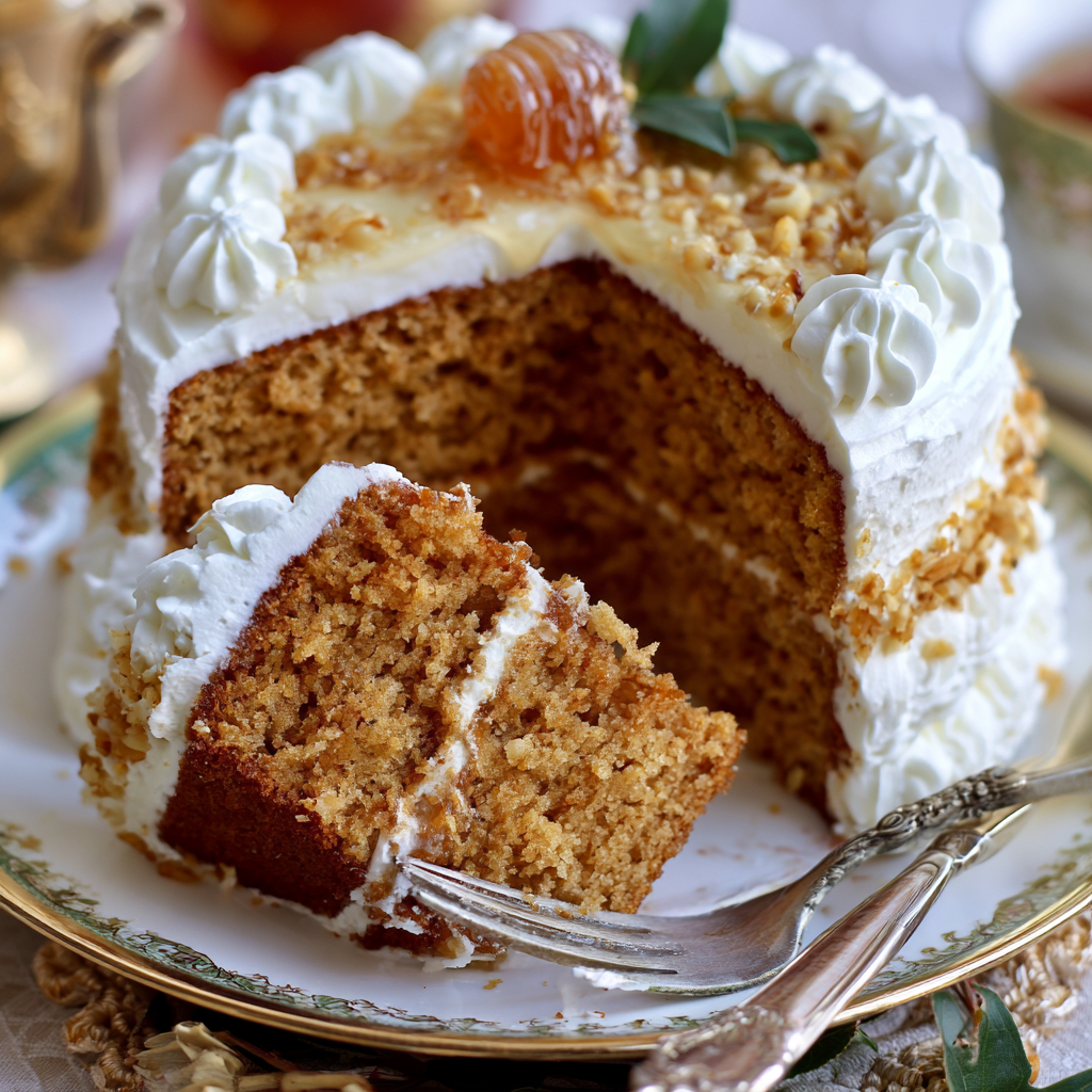 Honey Cake with Whipped Cream Frosting