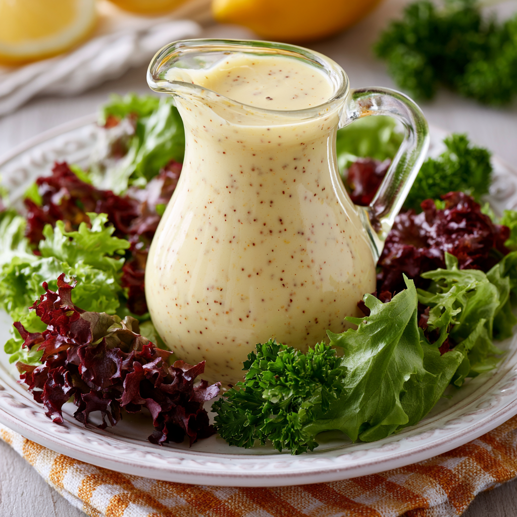 Honey Mustard Salad Dressing with Whipping Cream
