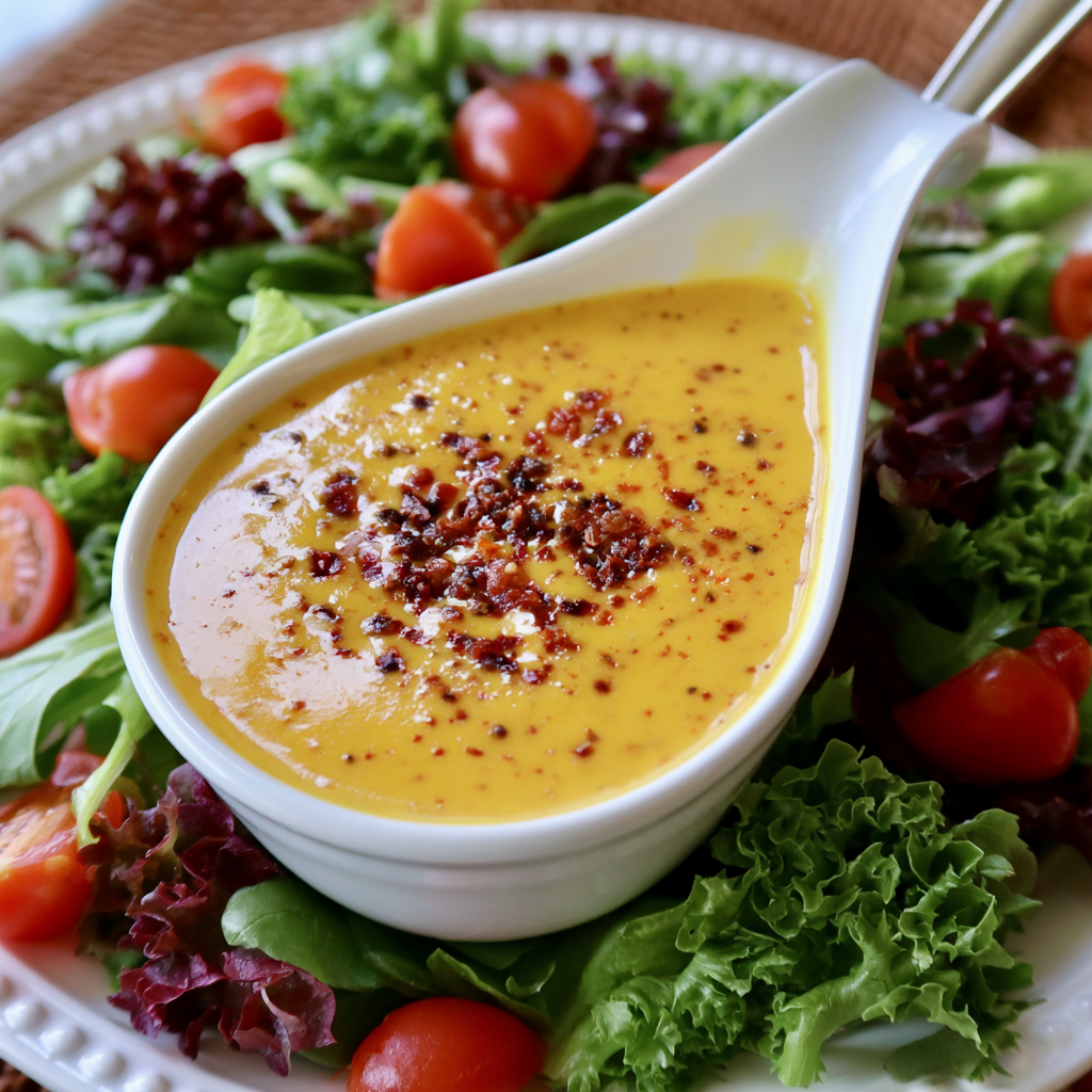 Honey Mustard Salad Dressing with Whipping Cream