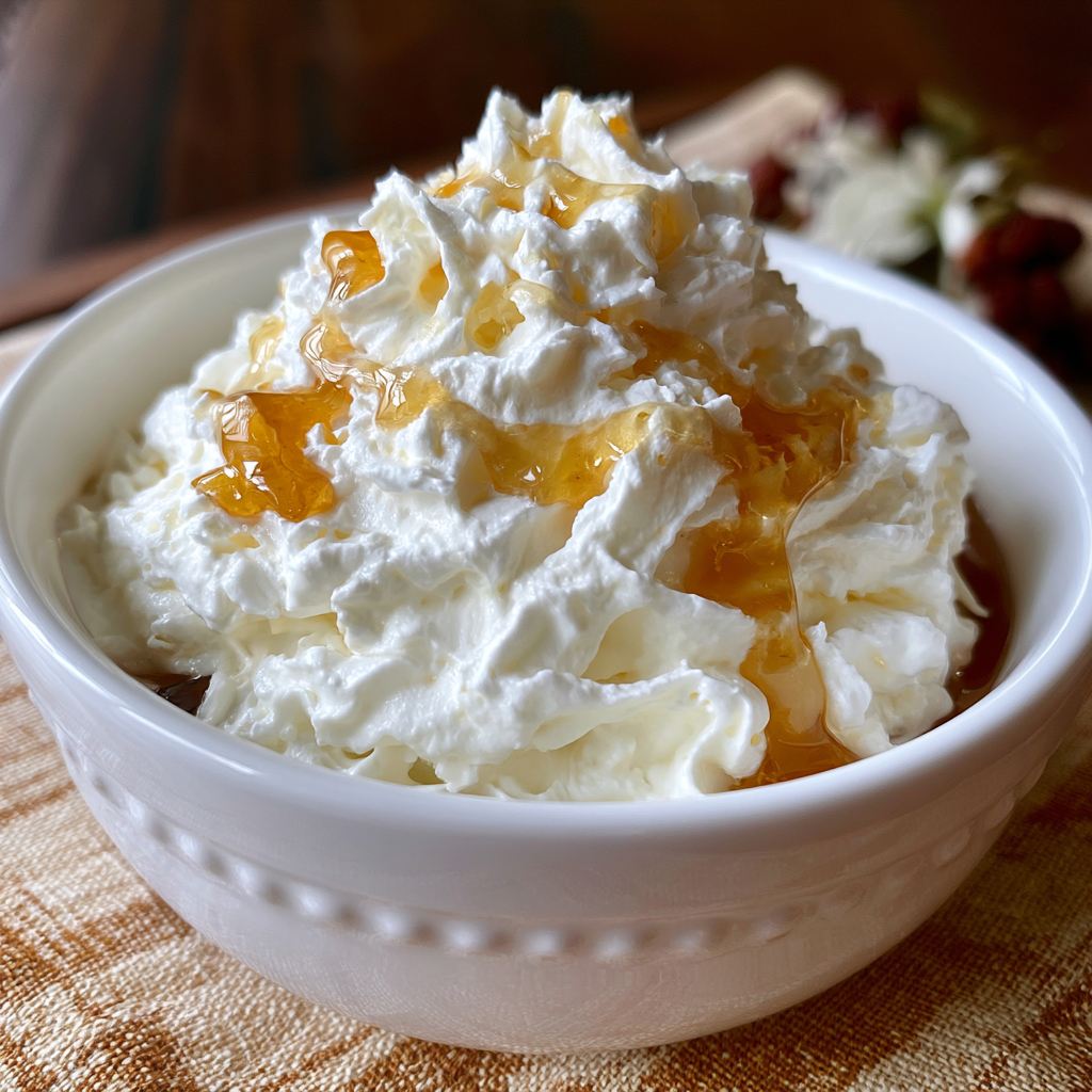Honey Sweetened Whipped Cream Recipe