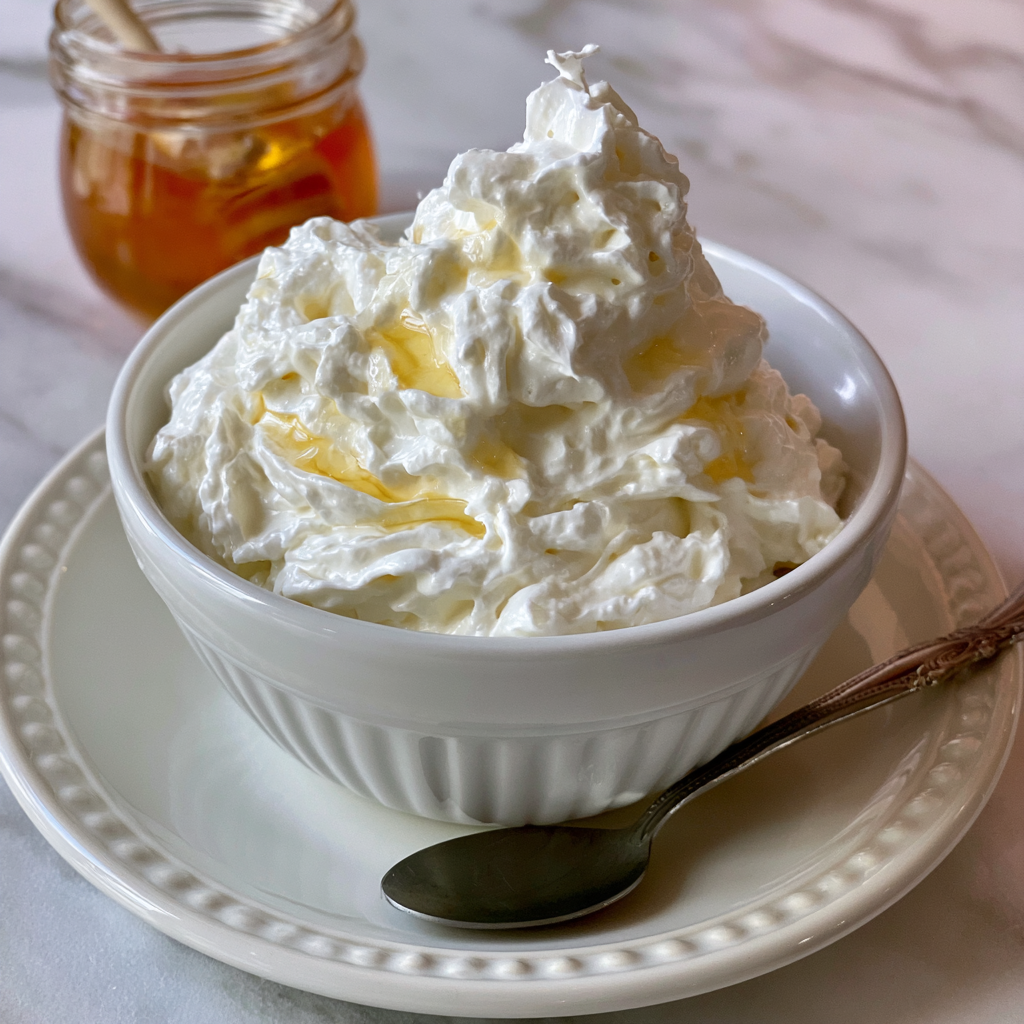 Honey Sweetened Whipped Cream Recipe