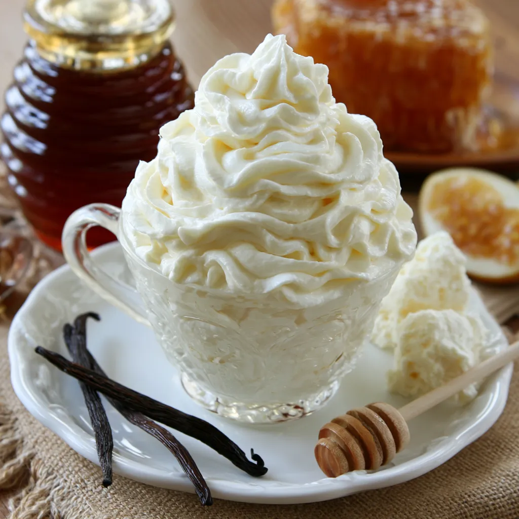 Honey Vanilla Whipped Cream Recipe
