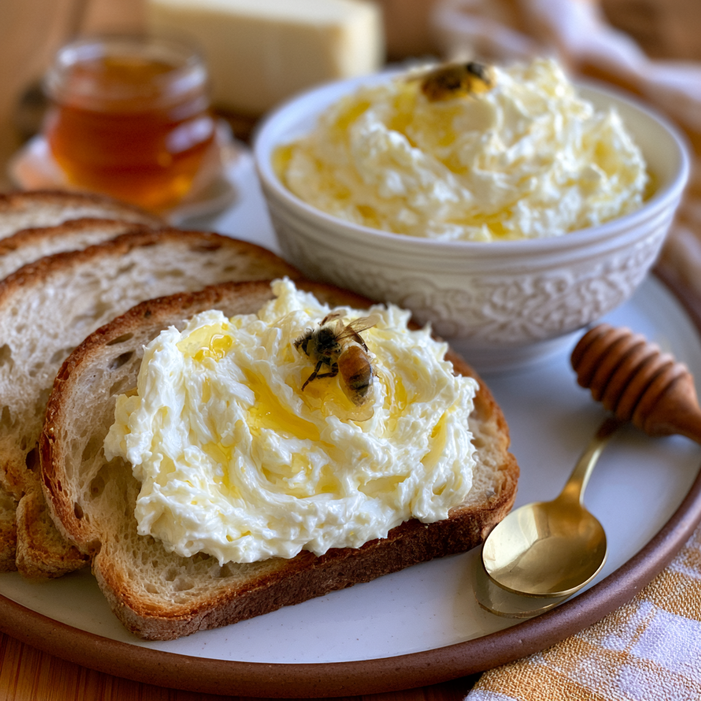 Whipped Honey Butter Recipe with Cream Cheese