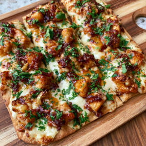 Hot Honey Chicken Flatbread Pizza Recipe