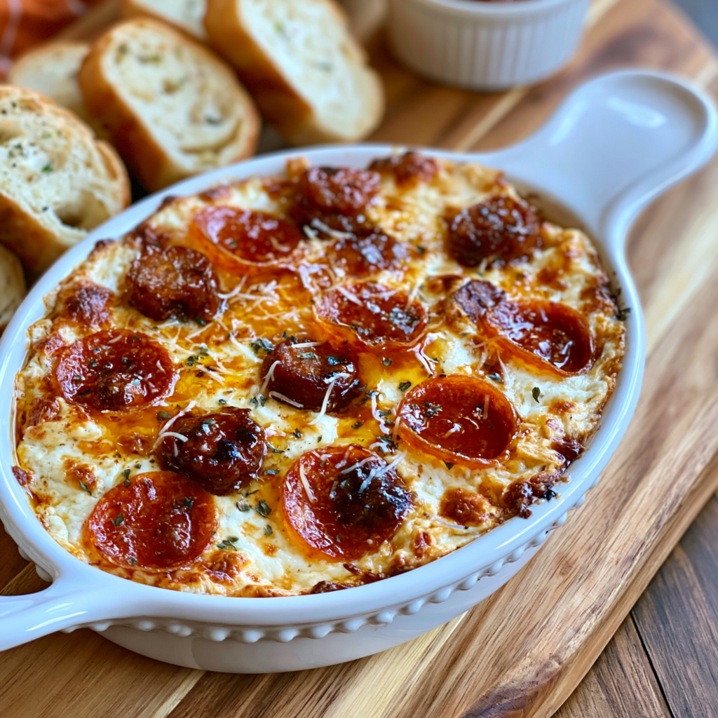 Hot Honey Pepperoni & Sausage Pizza Dip