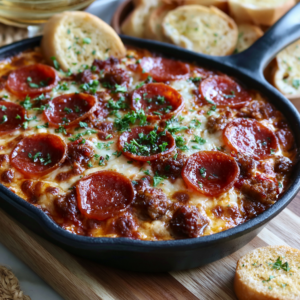 Hot Honey Pepperoni & Sausage Pizza Dip