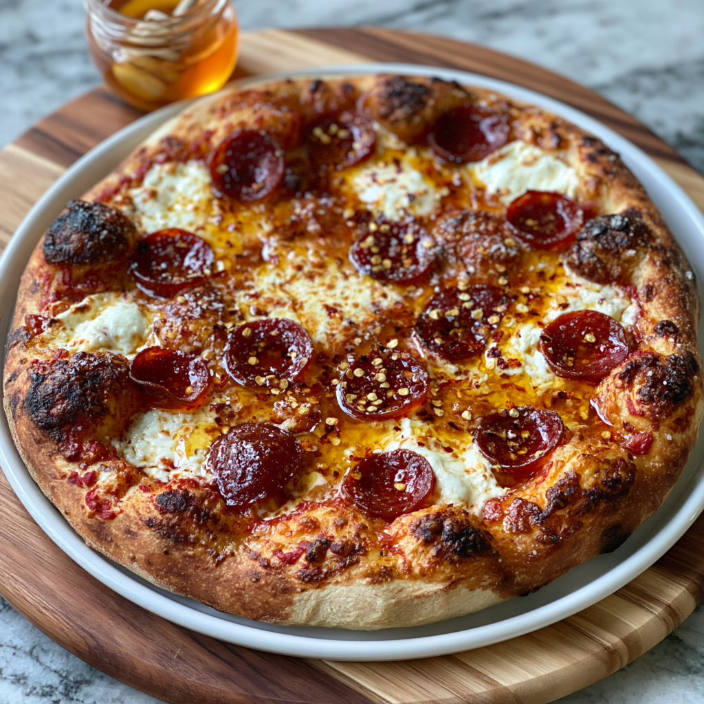 Hot honey pepperoni pizza recipe