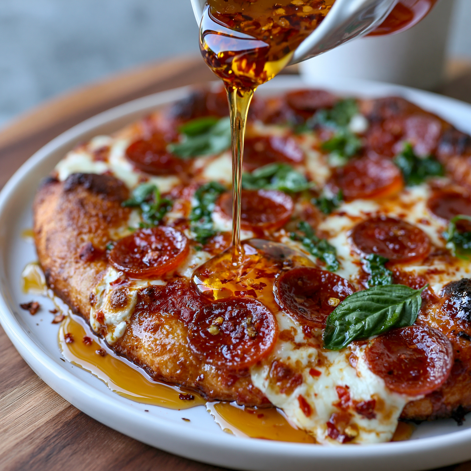 Hot honey pepperoni pizza recipe