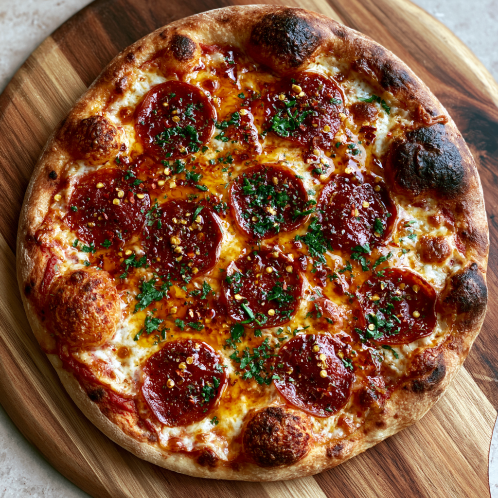 Pepperoni Pizza with Hot Honey