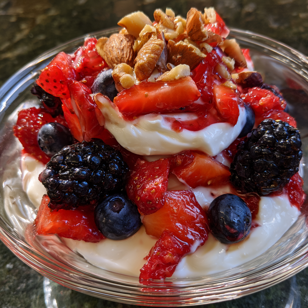 Greek Yogurt with Berries and Nuts